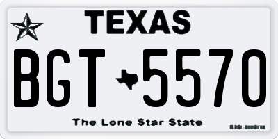 TX license plate BGT5570