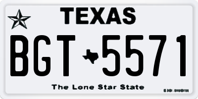 TX license plate BGT5571