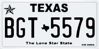 TX license plate BGT5579