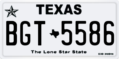 TX license plate BGT5586