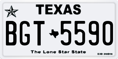 TX license plate BGT5590