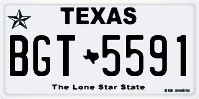 TX license plate BGT5591