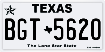 TX license plate BGT5620