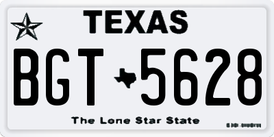 TX license plate BGT5628