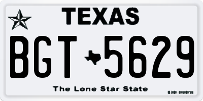 TX license plate BGT5629