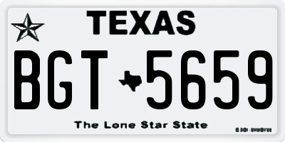 TX license plate BGT5659