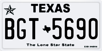 TX license plate BGT5690