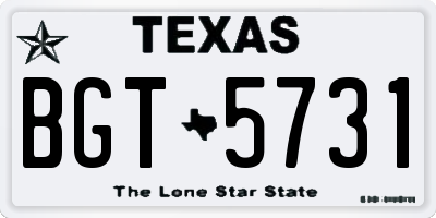 TX license plate BGT5731
