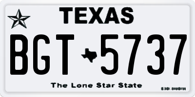 TX license plate BGT5737