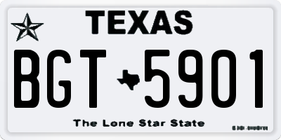TX license plate BGT5901