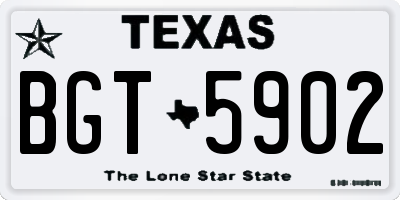 TX license plate BGT5902
