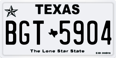 TX license plate BGT5904