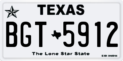 TX license plate BGT5912