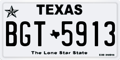 TX license plate BGT5913
