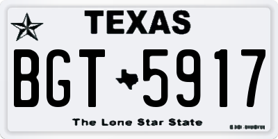 TX license plate BGT5917
