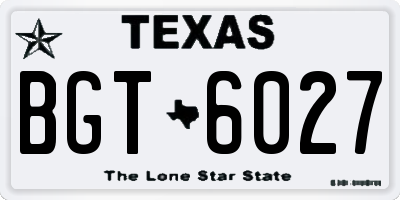 TX license plate BGT6027