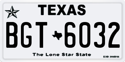 TX license plate BGT6032