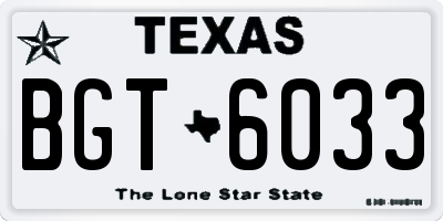 TX license plate BGT6033
