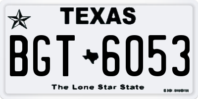 TX license plate BGT6053
