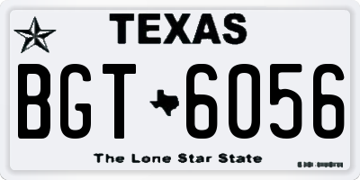 TX license plate BGT6056