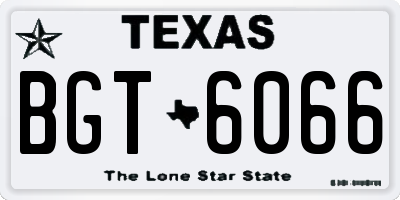 TX license plate BGT6066