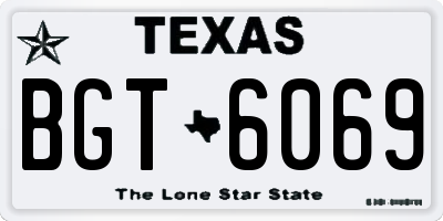 TX license plate BGT6069