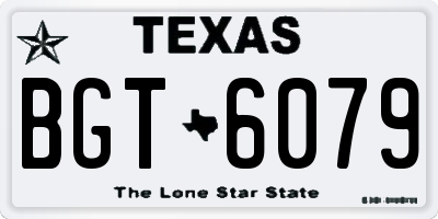 TX license plate BGT6079