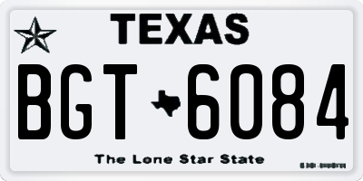 TX license plate BGT6084