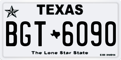 TX license plate BGT6090