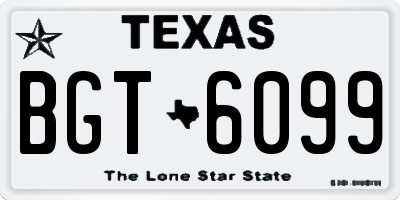TX license plate BGT6099