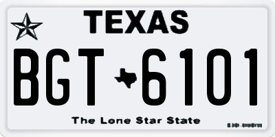 TX license plate BGT6101