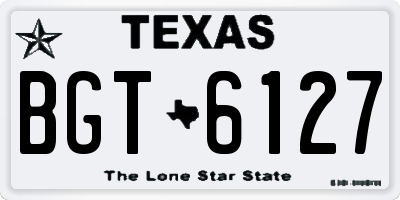 TX license plate BGT6127