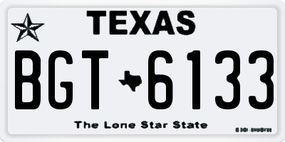 TX license plate BGT6133