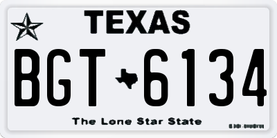 TX license plate BGT6134