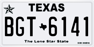 TX license plate BGT6141
