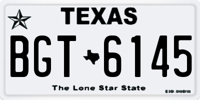 TX license plate BGT6145