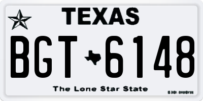 TX license plate BGT6148