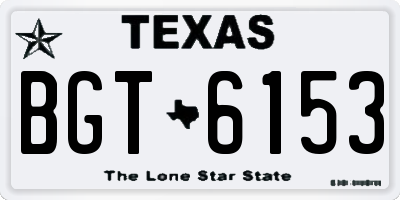 TX license plate BGT6153