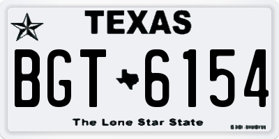 TX license plate BGT6154