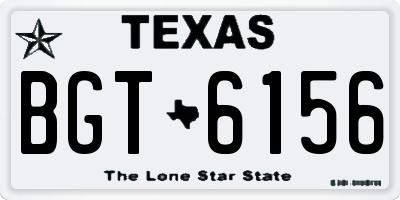 TX license plate BGT6156