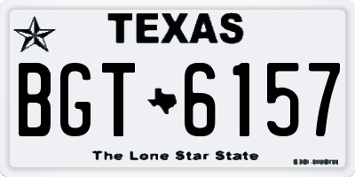 TX license plate BGT6157