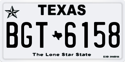 TX license plate BGT6158