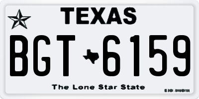 TX license plate BGT6159