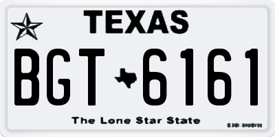 TX license plate BGT6161