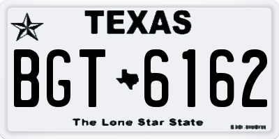 TX license plate BGT6162