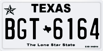 TX license plate BGT6164
