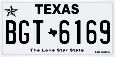 TX license plate BGT6169