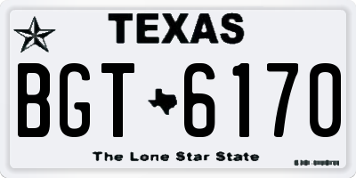 TX license plate BGT6170