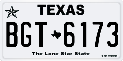 TX license plate BGT6173