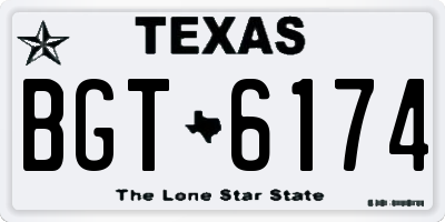 TX license plate BGT6174